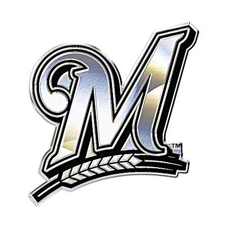 Milwaukee Brewers Logo Chrome Auto Emblem