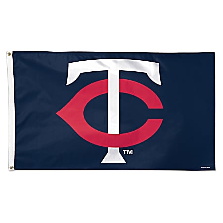 3 ft x 5 ft Minnesota Twins Logo Deluxe Flag