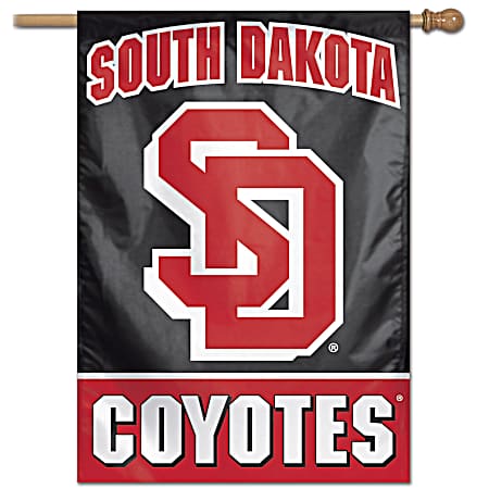 28 in x 40 in South Dakota Coyotes Logo 1-Sided Vertical Flag