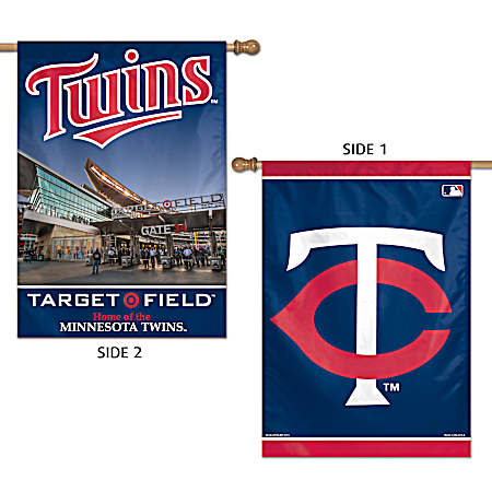 28 in x 40 in Minnesota Twins Logo 2-Sided Vertical Flag