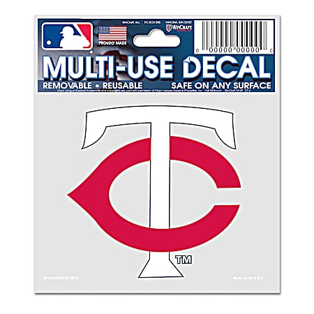 3 in x 4 in Minnesota Twins Multi-Use Vinyl Decal