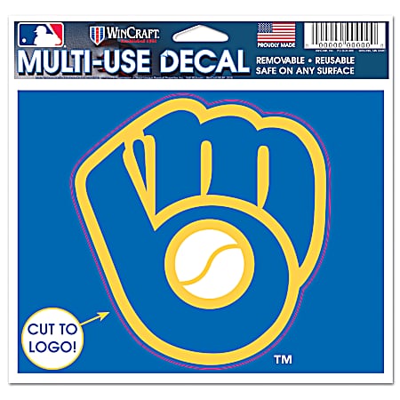 5 in x 6 in Milwaukee Brewers Multi-Use Vinyl Decal