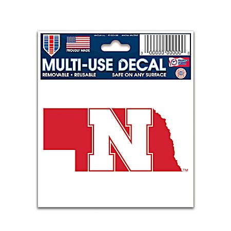 Nebraska Huskers Multi-Use Reusable Decal