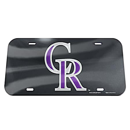 Colorado Rockies Logo Inlaid Laser License Plate