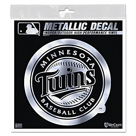 Minnesota Twins Logo Metallic Vinyl Decal