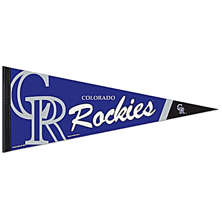 12 in x 30 in Colorado Rockies Premium Quality Pennant