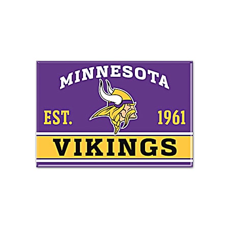 2.5 in x 3.5 in Minnesota Vikings Metal Magnet
