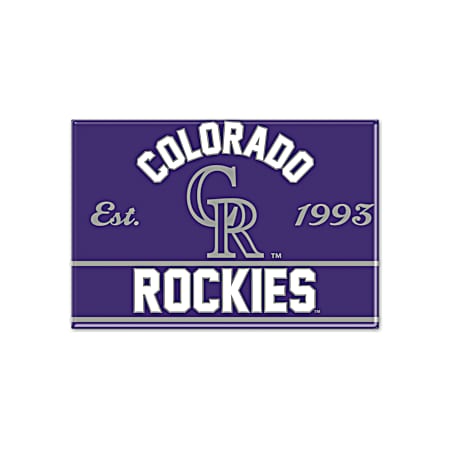 2.5 in x 3.5 in Colorado Rockies Metal Magnet