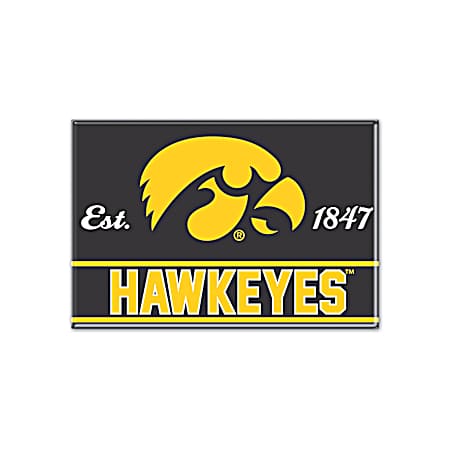 2.5 in x 3.5 in Iowa Hawkeyes Metal Magnet