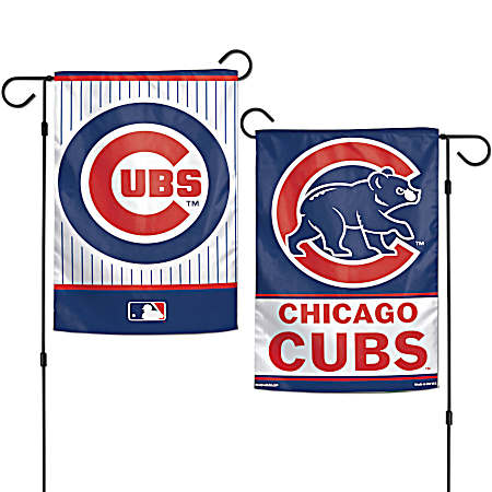 18 in x 12.5 in Chicago Cubs 2-Sided Garden Flag