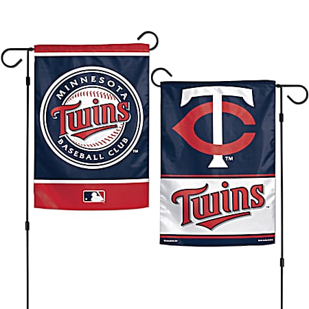 18 in x 12.5 in Minnesota Twins 2-Sided Garden Flag
