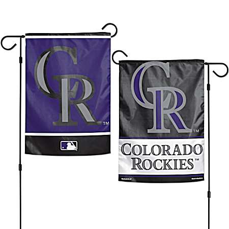 18 in x 12.5 in Colorado Rockies 2-Sided Garden Flag