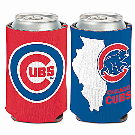 Chicago Cubs State Shape Neoprene Can Cooler