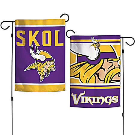 18 in x 12.5 in Minnesota Vikings 2-Sided Garden Flag