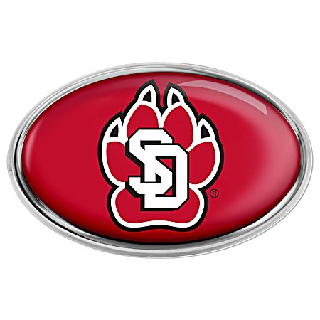 South Dakota Coyotes Chrome Metal Dome Emblem