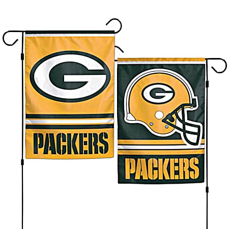 18 in x 12.5 in Green Bay Packers Logo 2-Sided Garden Flag