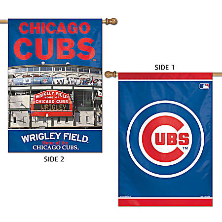 MLB Chicago Cubs 28 in x 40 in 2-Sided Vertical Flag