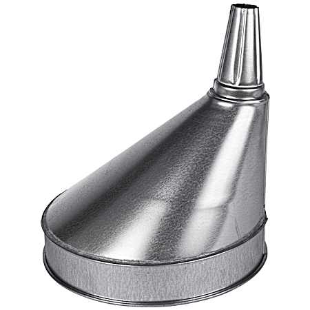 6 qt Galvanized Offset Funnel w/Screen & Side Spout