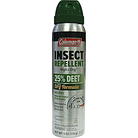 4 oz 25% DEET High & Dry Aerosol Insect Repellent