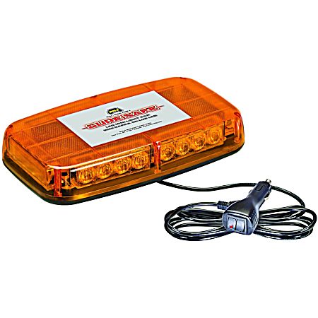 Sure Safe Amber Lens 12V Mini LED Light Bar