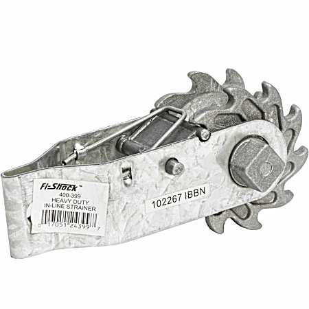Heavy-Duty In-Line Wire Fence Strainer w/ Compression Clip