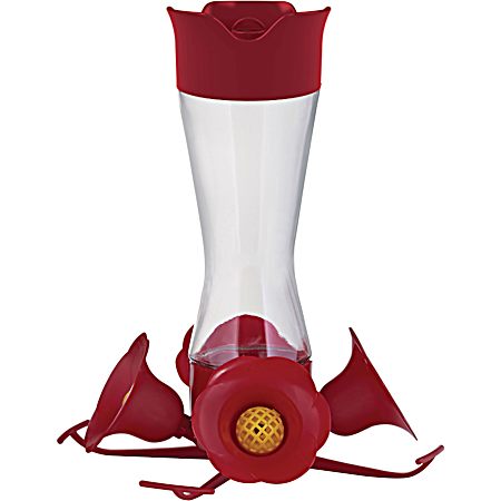 8 oz Pinch-Waist Glass Hummingbird Feeder
