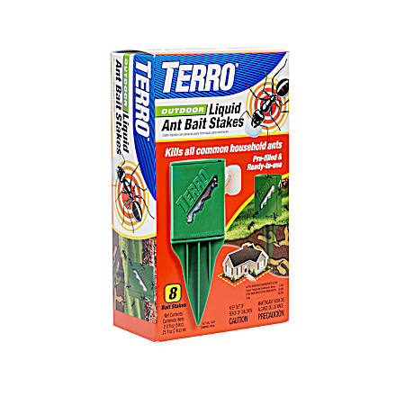 Outdoor Liquid Ant Bait Stakes - 8 Pk