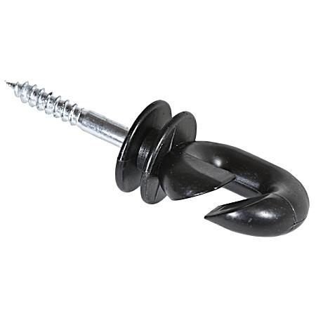 Black Wood Post Screw-In Ring Insulators - 25 Pk