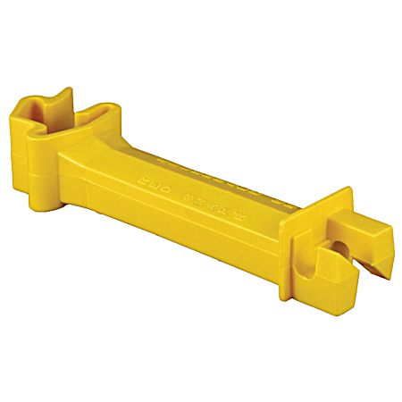 Yellow T-Post Insulators w/ 5 in Extender Reversed - 25 Pk