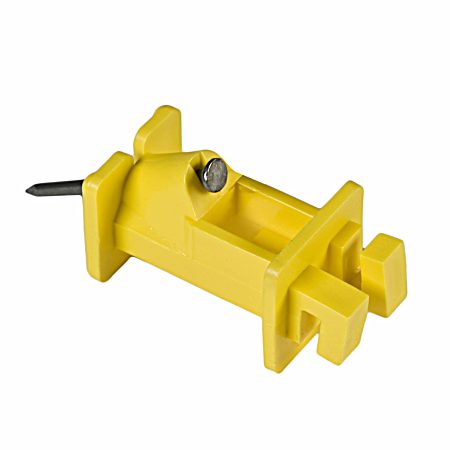 Yellow Wood Post Nail-On Insulators - 25 Pk