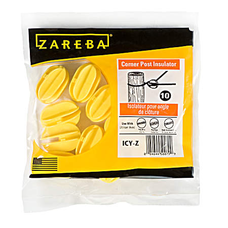 Yellow Corner Post Insulators - 10 Pk