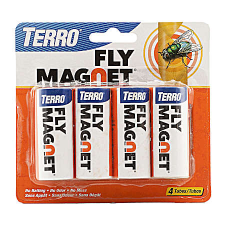 Fly Magnet Sticky Fly Paper Trap - 4 Pk