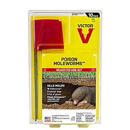 Poison Moleworms Ready-to-Use Kit - 10 Pk