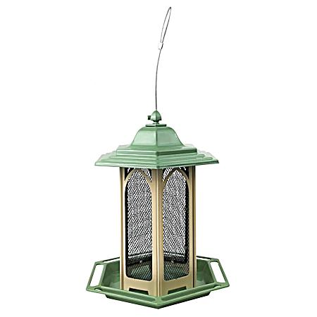 Green Metal Gazebo Wild Bird Feeder