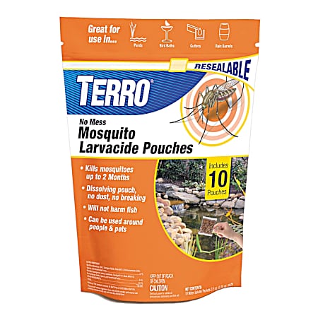No Mess Mosquito Larvacide Pouches - 10 Ct