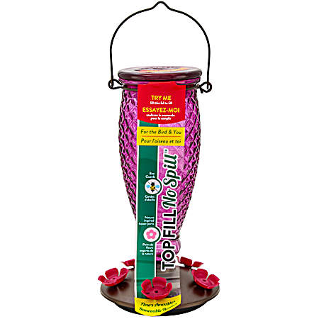 24 oz Diamond Wine Top-Fill Hummingbird Feeder