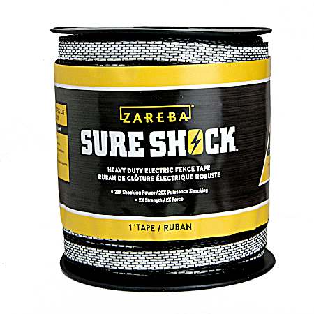 Sure Shock 500 ft 1-in Electric Fence Heavy-Duty Polytape