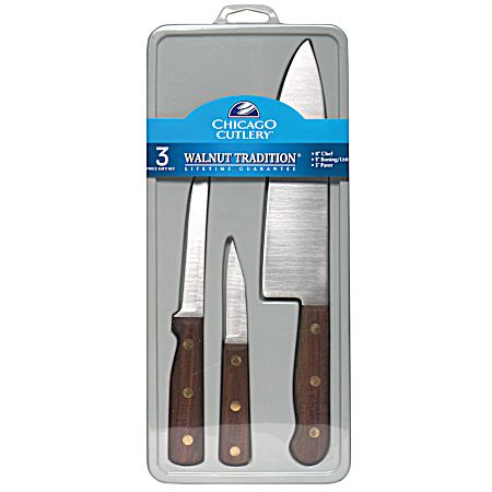 3 Pc. Walnut Tradition Knife Set