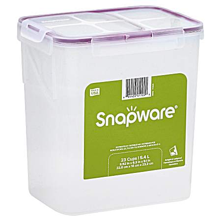 23-Cup Purple Seal Airtight Plastic Fliptop Food Storage Container