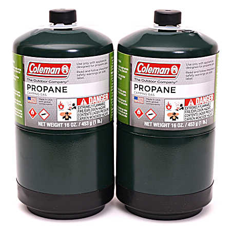 1 lb Disposable Propane Cylinders - 2 Pk