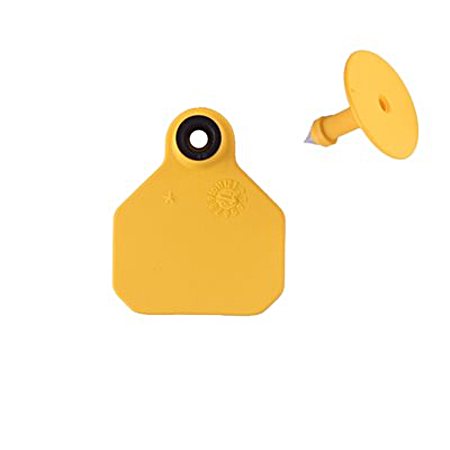 Mini Yellow Blank 1 Star Ear Tags - 25 Pk