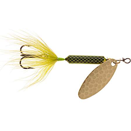 Rooster Tail - Hammered Brass Chartreuse