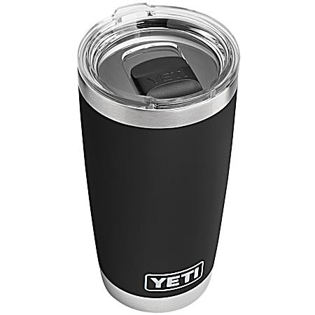 Rambler 20 oz Black Tumbler w/ MagSlider Lid