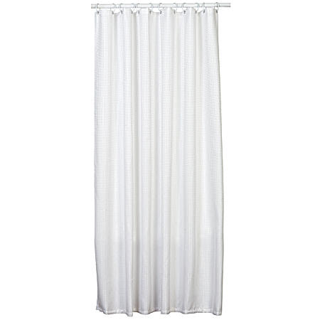 Spa Waffle Fabric Shower Liner - White
