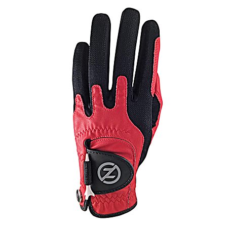 Men's Red Universal Fit Golf Glove
