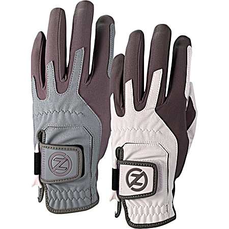 Men's Stryker Grey-White Golf Glove - 2 Pk. 