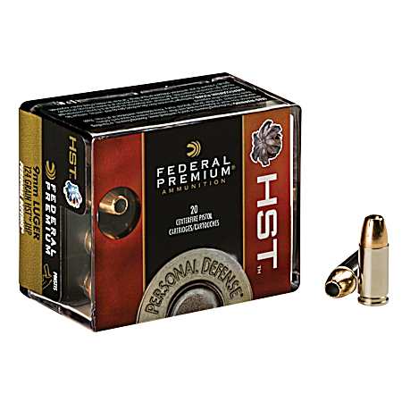 9mm Personal Defense HST 124 Grain Centerfire Handgun Cartridges - 20 Rounds