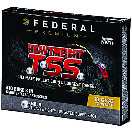 .410 Bore Premium Heavyweight TSS Turkey 3'' 9 Shot Shotshells - 5 Rounds
