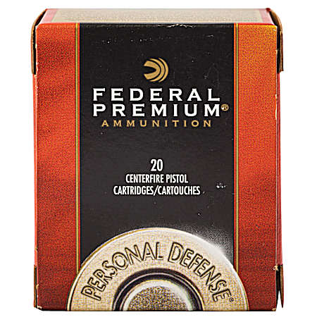 .380 Auto Personal Defense Hydra-Shok 90 Grain Centerfire Handgun Cartridges - 20 Rounds