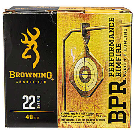 .22 LR BPR 40 Grain LRN Rimfire Rifle Cartridges - 400 Rounds